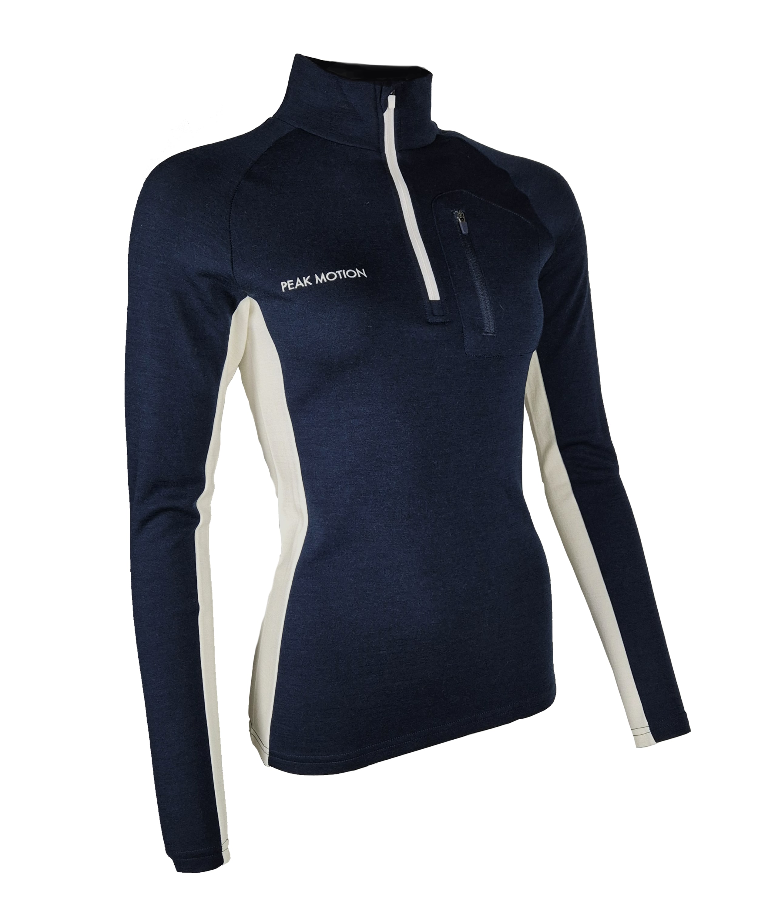 Peak Motion Fusion Wool Half Zip, Dame